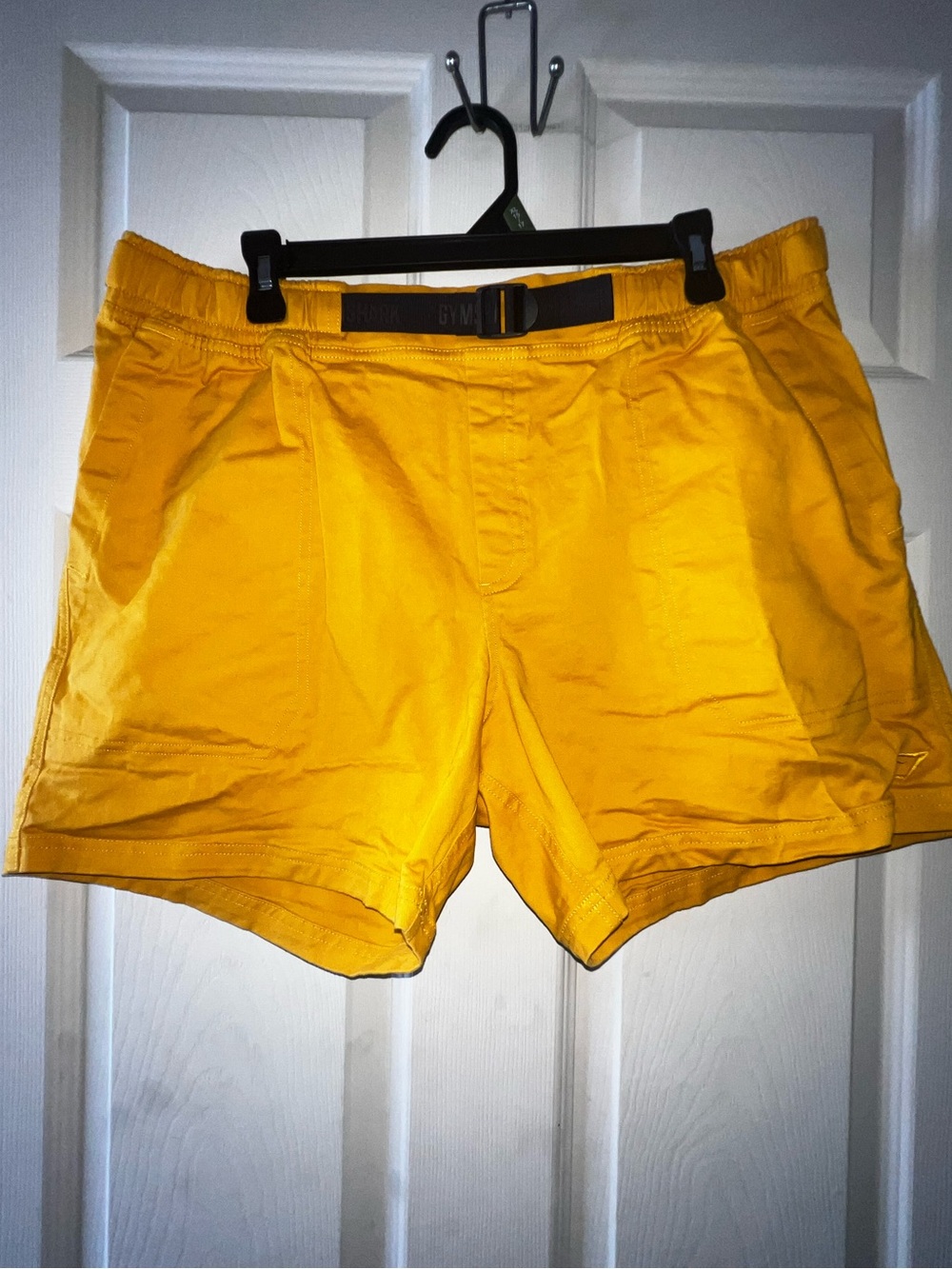 Gymshark Men’s Utility Woven Belted Pull On Orange Shorts Size XL